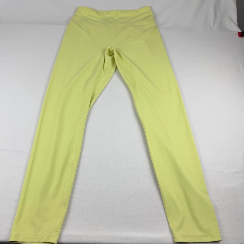 Gymshark Whitney Simmons Neon Yellow,‎ Scrunch Butt Leggings, Size Large